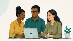 Illustration representing collaborative organizational strategy
